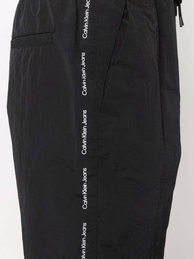 Calvin Klein Jeans Bermuda shorts met logoband Zwart
