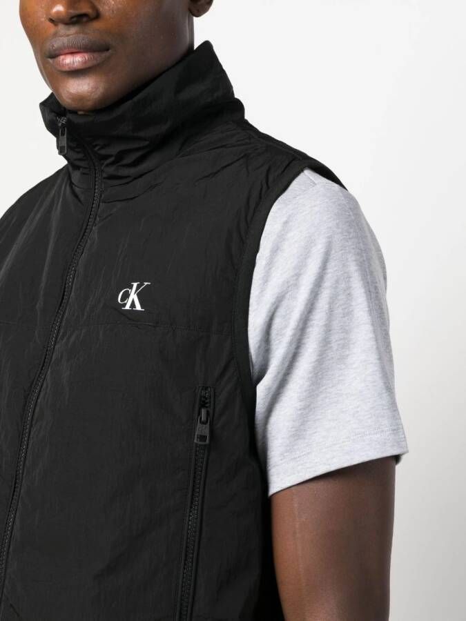 Calvin Klein Jeans Bodywarmer met logoprint Zwart
