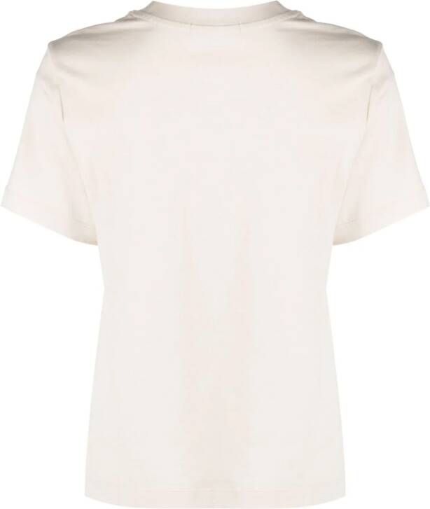 Calvin Klein Jeans T-shirt met logo Beige