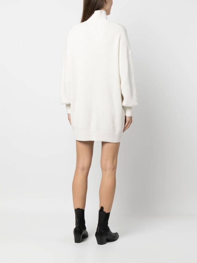 Calvin Klein Jeans Grofgebreide mini-jurk Wit
