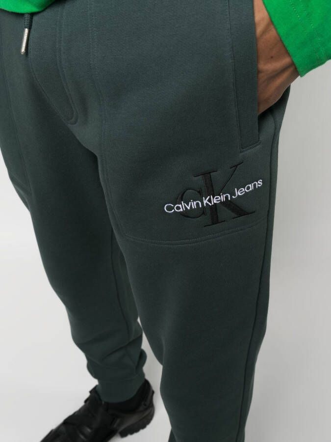 Calvin Klein Jeans Trainingsbroek met geborduurd logo Groen