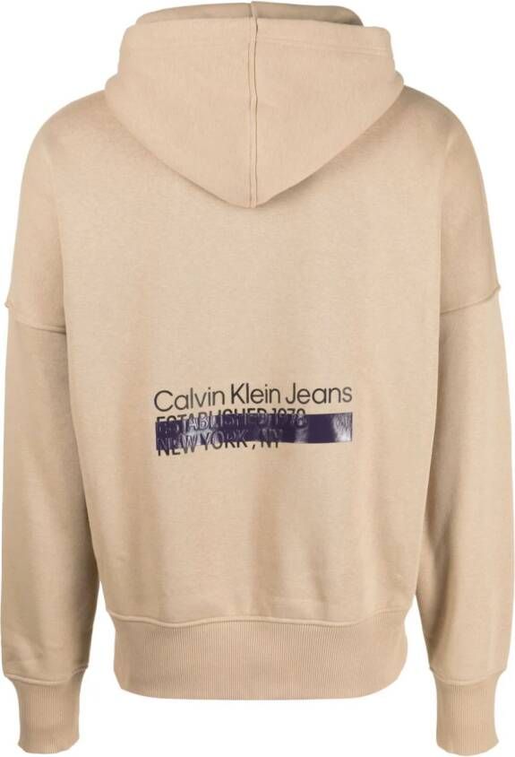 Calvin Klein Jeans Gelaagde hoodie Beige