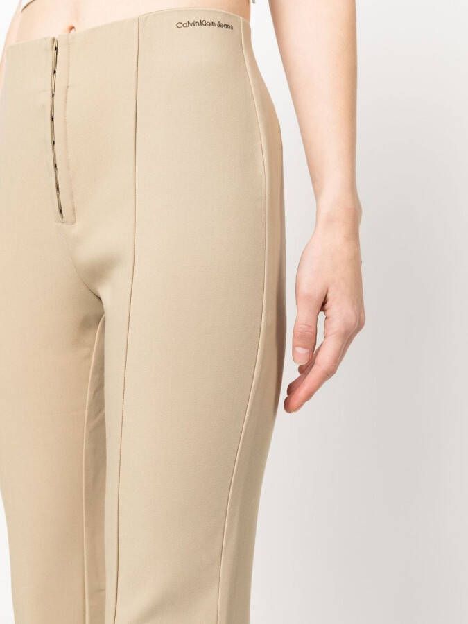 Calvin Klein Jeans High waist broek Beige