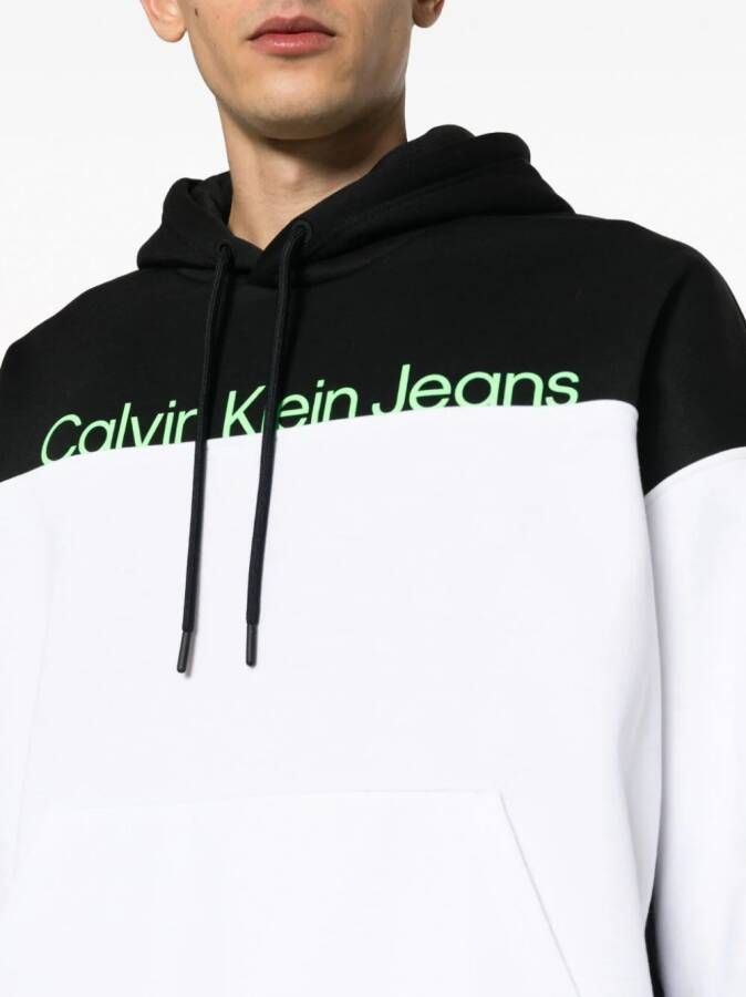 Calvin Klein Jeans Hoodie met logoprint Wit