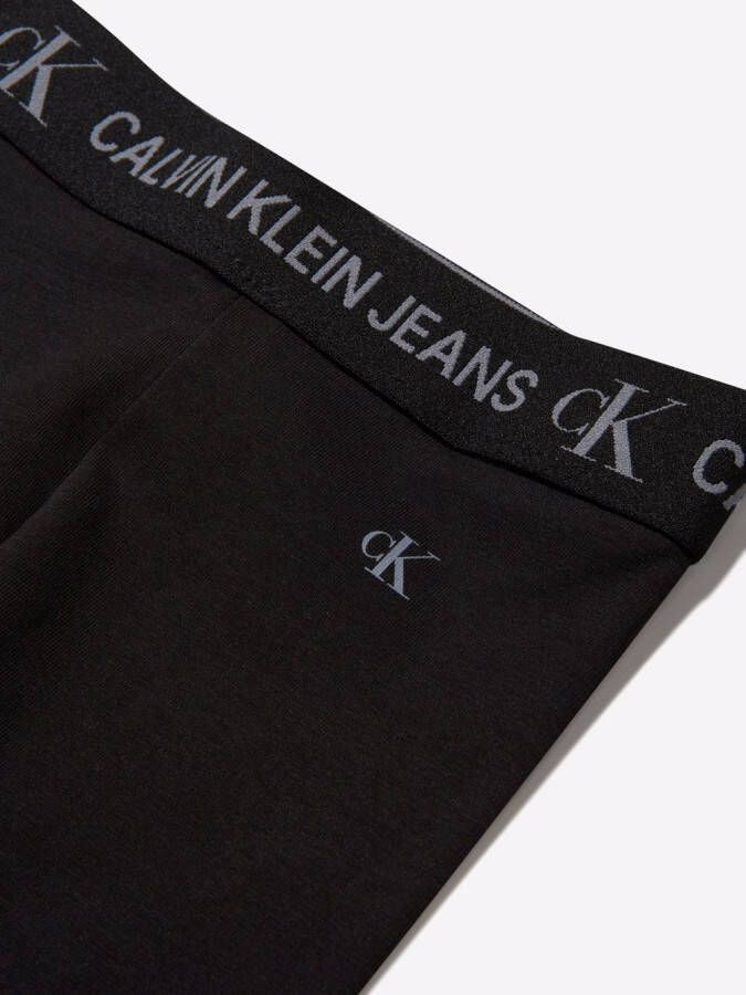 Calvin Klein Jeans Legging met logo tailleband Zwart