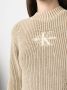 Calvin Klein Jeans Trui met geborduurd logo Beige - Thumbnail 5