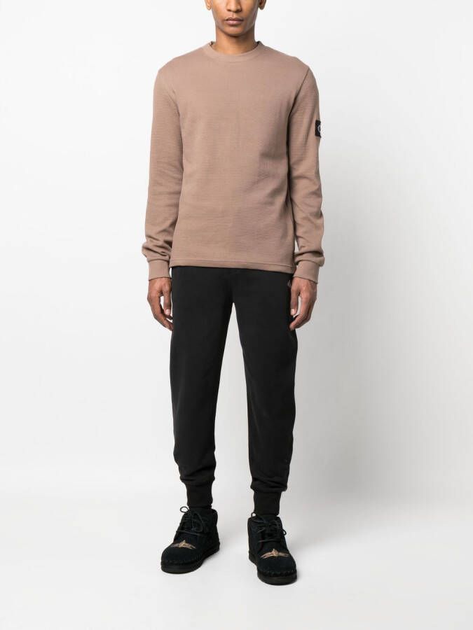 Calvin Klein Jeans Sweater met logopatch Bruin