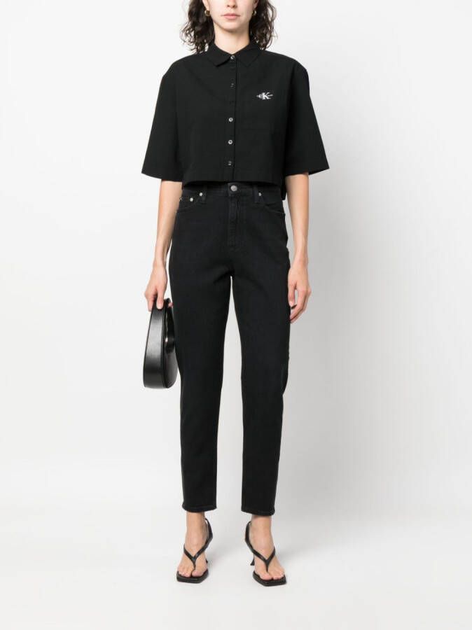 Calvin Klein Jeans met logopatch Zwart