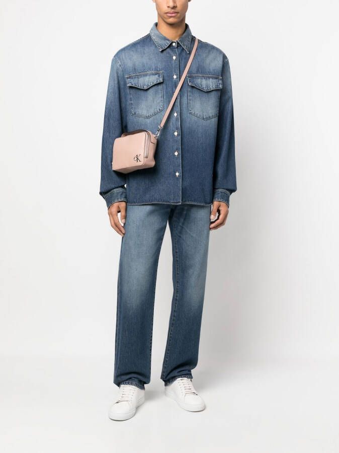 Calvin Klein Jeans Crossbodytas met logoplakkaat Roze