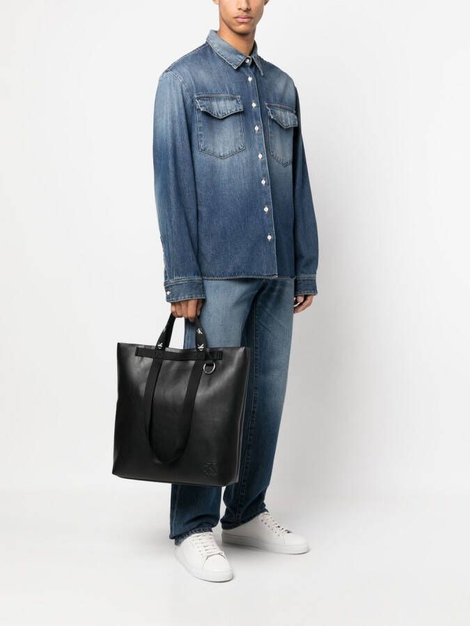 Calvin Klein Jeans Shopper met logoband Zwart