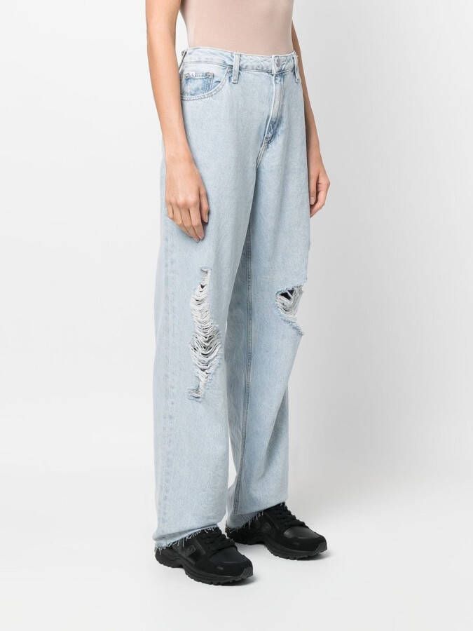 Calvin Klein Jeans met wijde pijpen Blauw
