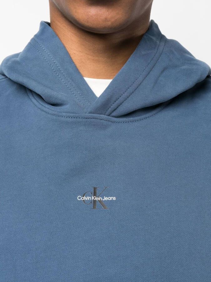 Calvin Klein Jeans Hoodie met logo Blauw