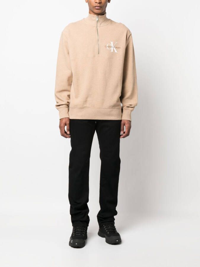 Calvin Klein Jeans Sweater met hoge hals Beige