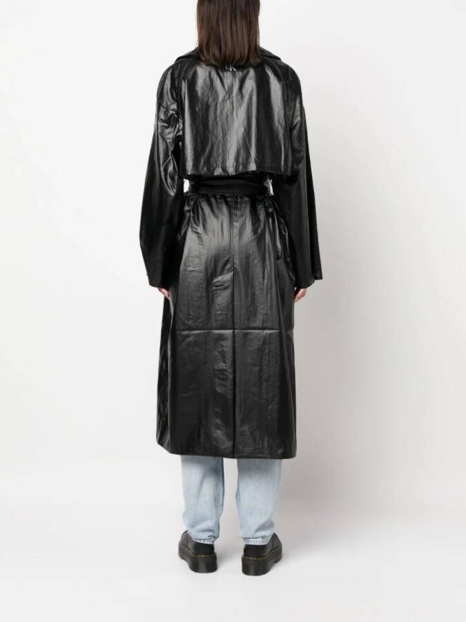 Calvin Klein Jeans Trenchcoat met gestrikt effect Zwart