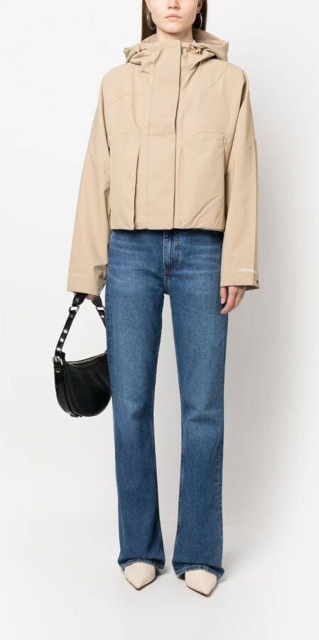 Calvin Klein Jeans Regenjas met capuchon Beige