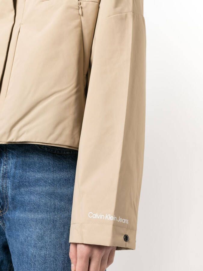 Calvin Klein Jeans Regenjas met capuchon Beige