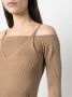 Calvin Klein Jeans Off-shoulder jurk Beige - Thumbnail 5