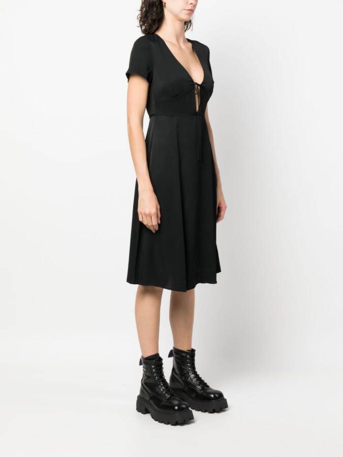 Calvin Klein Jeans Midi-jurk met korte mouwen Zwart