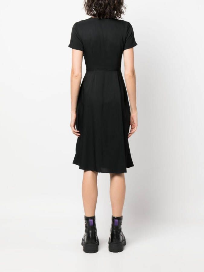 Calvin Klein Jeans Midi-jurk met korte mouwen Zwart