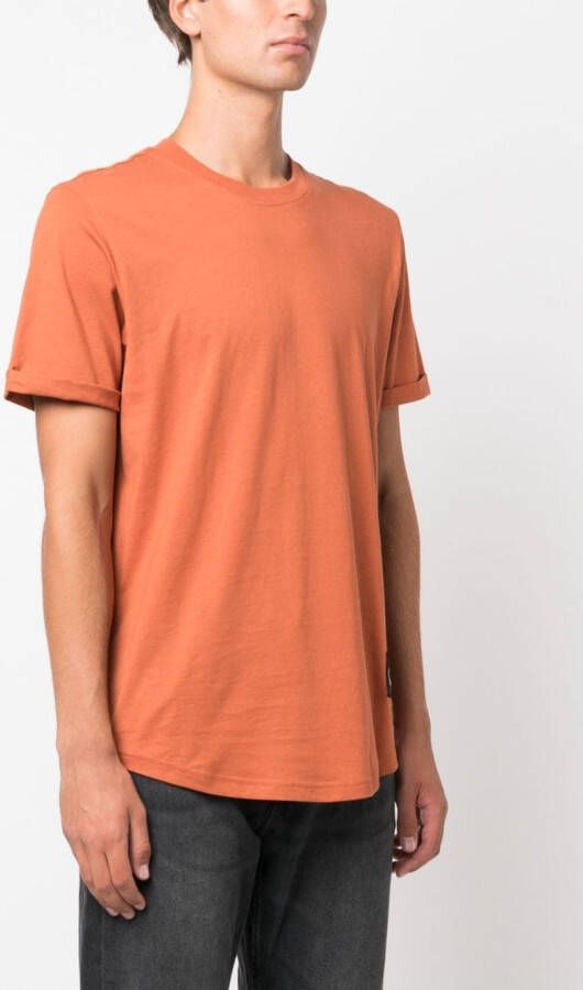 Calvin Klein Jeans T-shirt met logopatch Oranje
