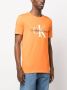 Calvin Klein Jeans T-shirt met logoprint Oranje - Thumbnail 3