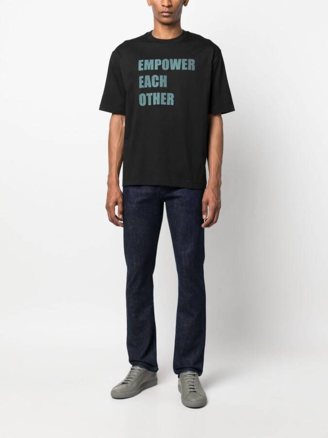 Calvin Klein Jeans T-shirt met logoprint Zwart
