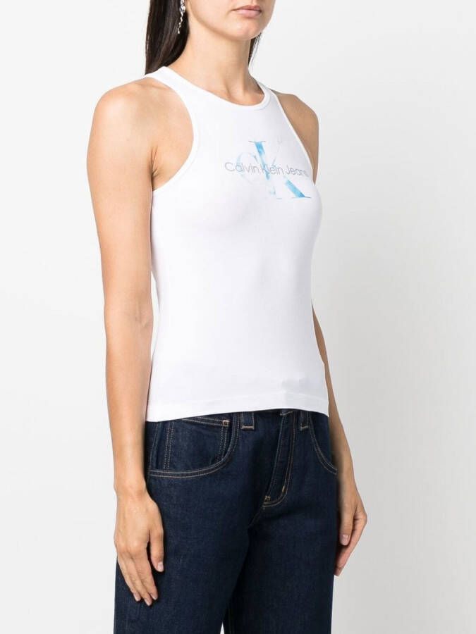Calvin Klein Jeans Tanktop met logoprint Wit
