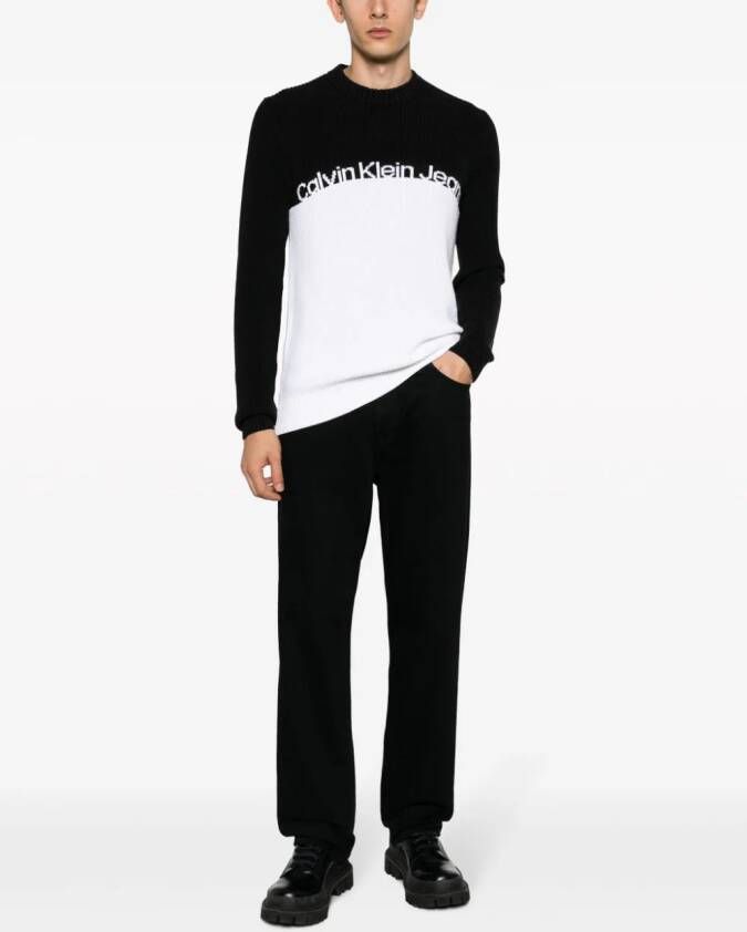 Calvin Klein Jeans Trui met logoprint Wit
