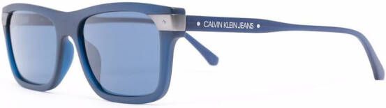 Calvin Klein Jeans Zonnebril met vierkant montuur Blauw