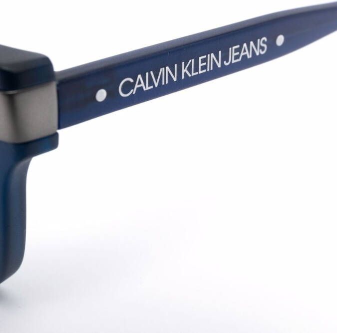 Calvin Klein Jeans Zonnebril met vierkant montuur Blauw