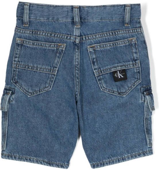 Calvin Klein Kids Cargo spijkershorts Blauw