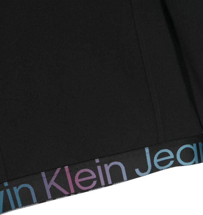 Calvin Klein Kids Cropped T-shirt Zwart