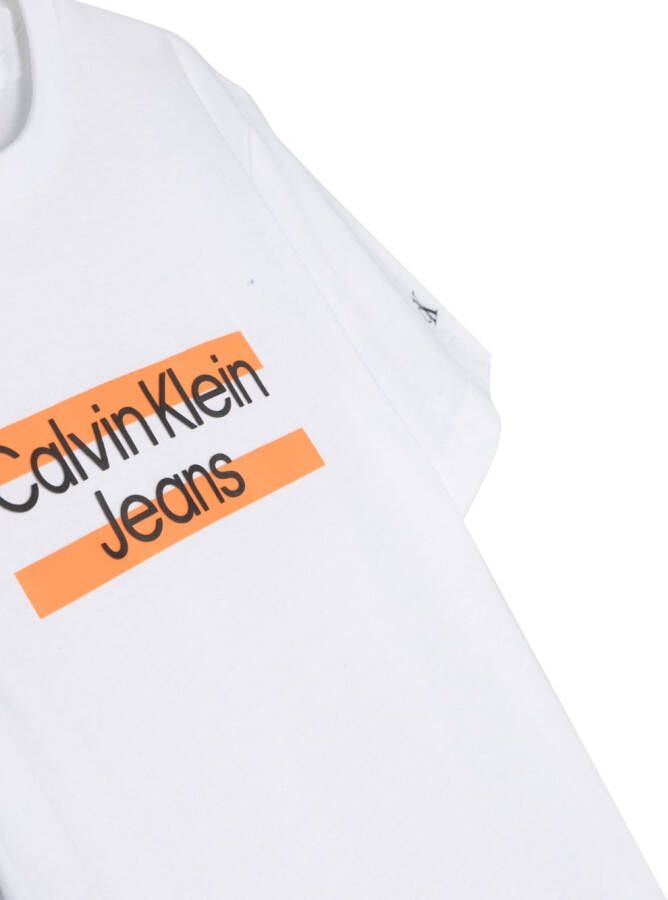 Calvin Klein Kids T-shirt met logoprint Wit