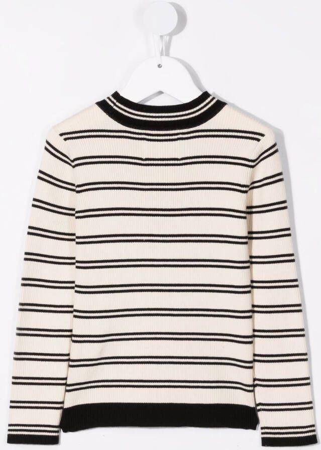 Calvin Klein Kids Gestreept T-shirt Beige