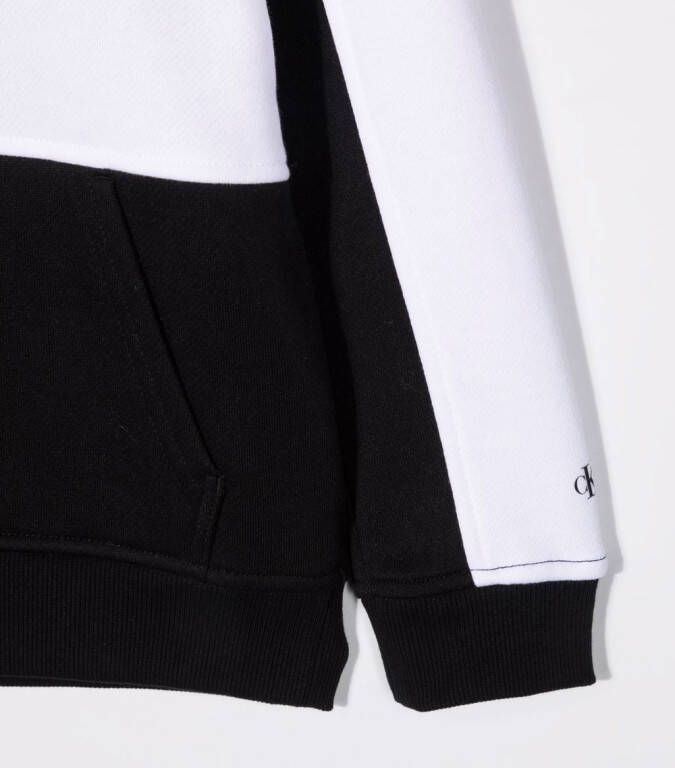 Calvin Klein Kids Hoodie met colourblocking Zwart