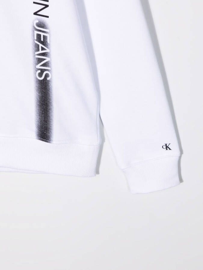 Calvin Klein Kids Hoodie met logoprint Wit