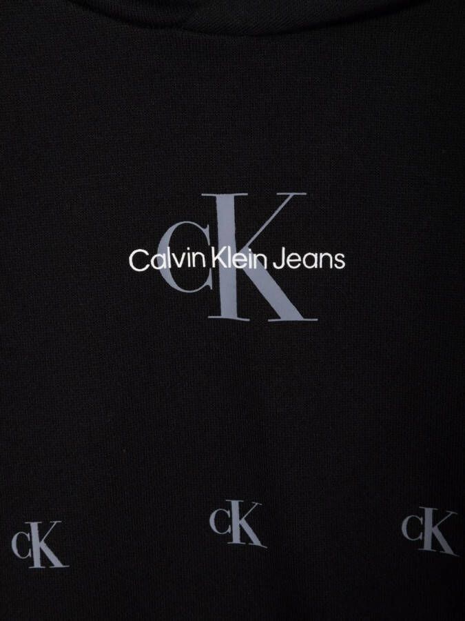 Calvin Klein Kids Hoodie met logoprint Zwart