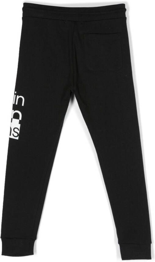 Calvin Klein Kids Trainingsbroek met logoprint en trekkoord Zwart