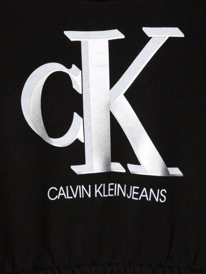 Calvin Klein Kids Jurk met logoprint Zwart