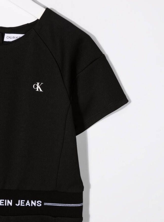 Calvin Klein Kids Jurk met logoprint Zwart