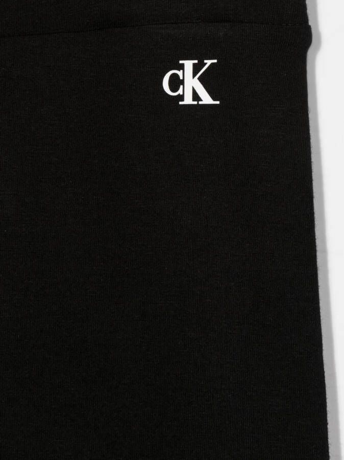 Calvin Klein Kids Legging met logoprint Zwart