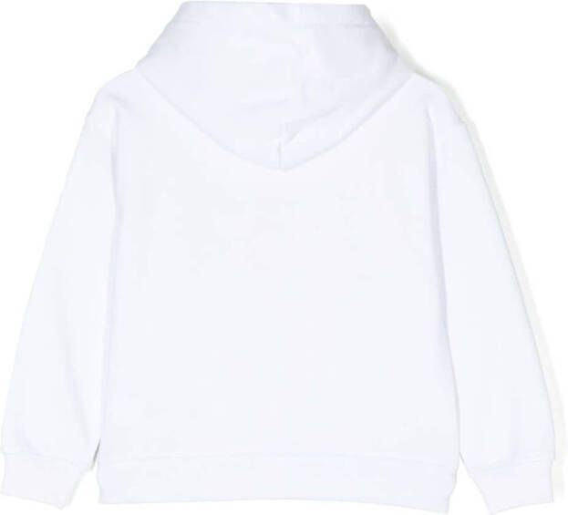 Calvin Klein Kids Hoodie met geborduurd logo Wit
