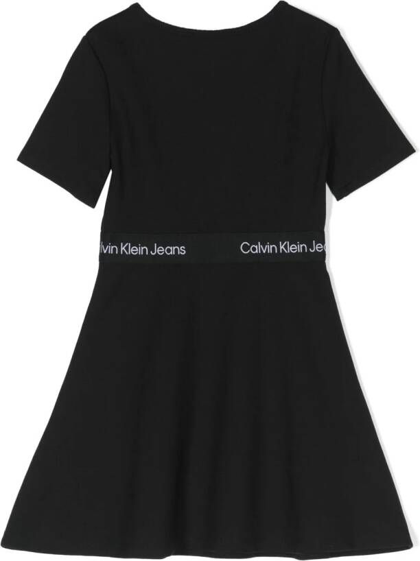 Calvin Klein Kids Jurk met korte mouwen Zwart