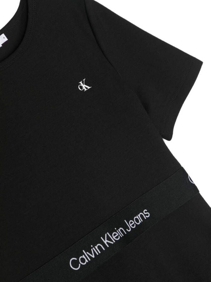 Calvin Klein Kids Jurk met korte mouwen Zwart