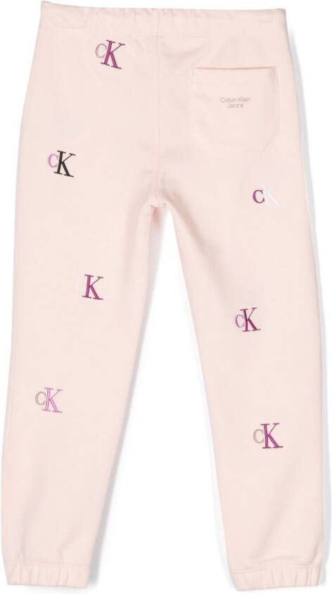 Calvin Klein Kids Trainingsbroek met geborduurd logo Roze