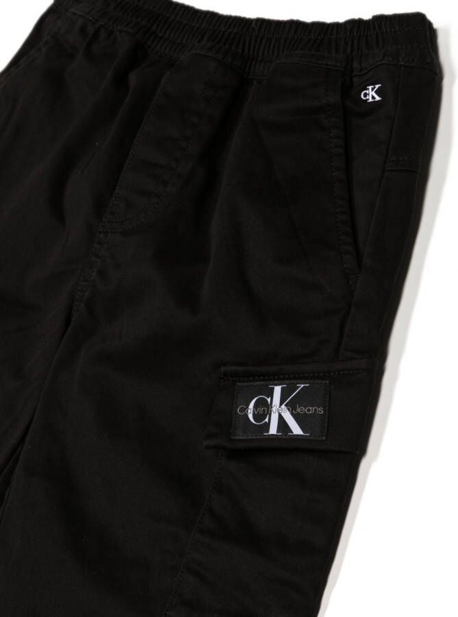 Calvin Klein Kids Bermuda shorts met logopatch Zwart