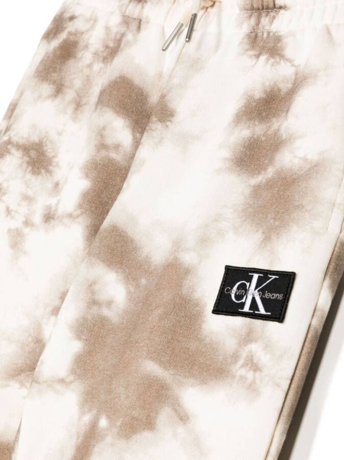Calvin Klein Kids Trainingsbroek met logopatch Bruin