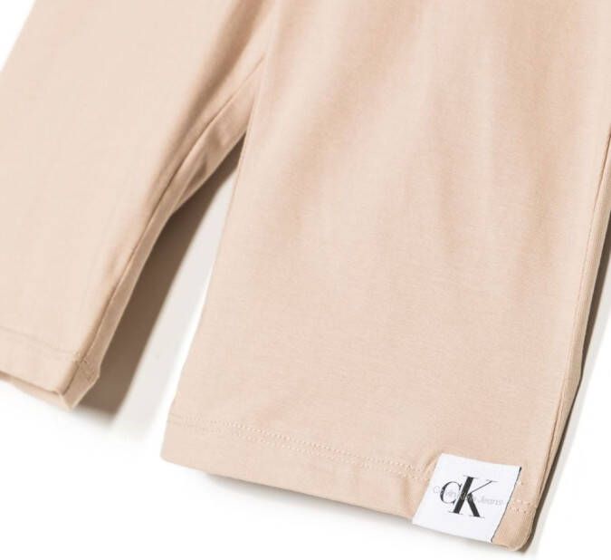 Calvin Klein Kids Katoenen shorts Beige