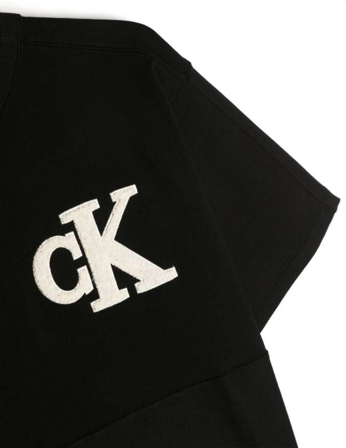 Calvin Klein Kids T-shirt met logopatch Zwart