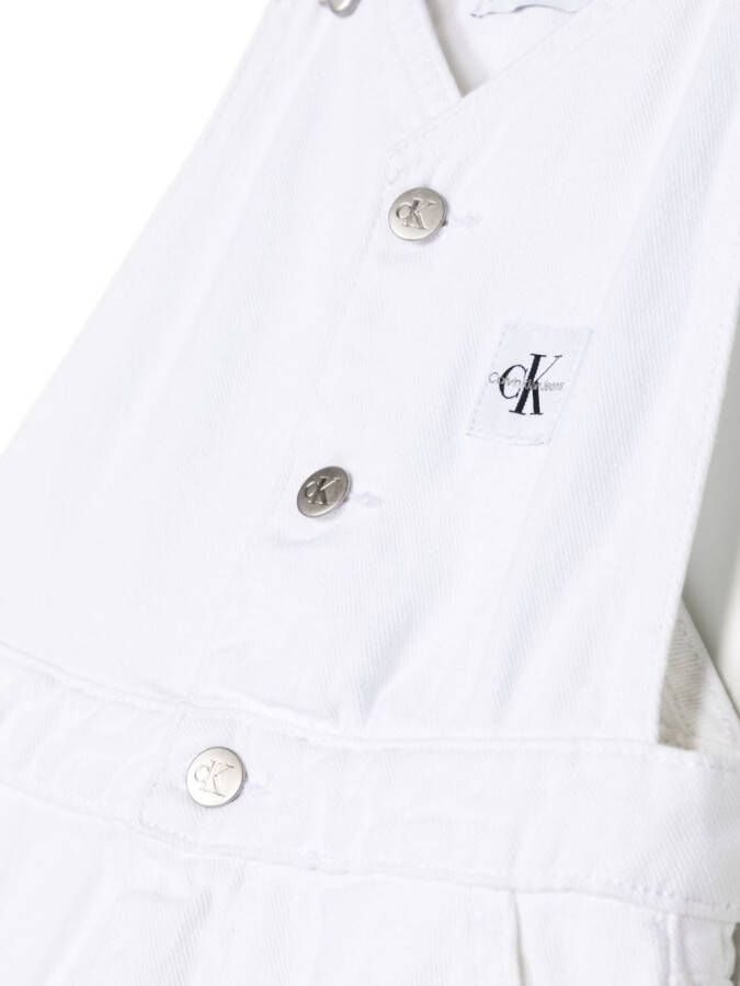 Calvin Klein Kids Jurk met logopatch Wit